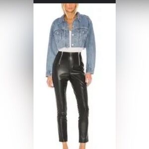 Superdown (Revolve) High Waisted Faux Leather Pants Small